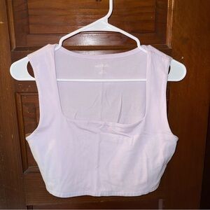 Lilac Square Neck Crop Top